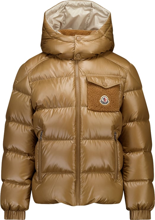 Moncler Moncler Yule Kinder Jongens Winterjas In Beige