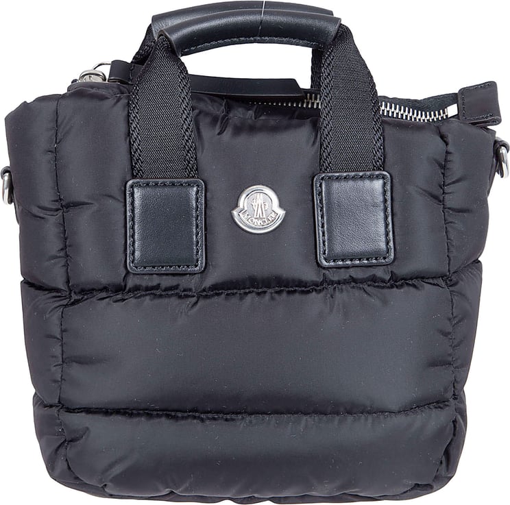 Moncler Quilted Padded Nylon Bag with Leather Accents
