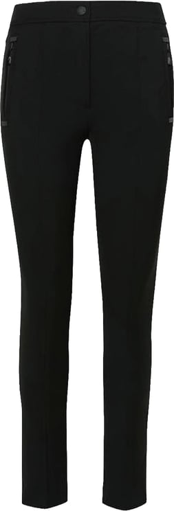 Moncler Slim Fit Pants With Logo Detail And Zippered Pockets