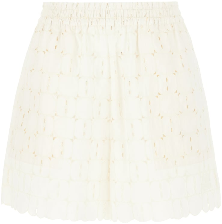Moncler Moncler Ivory laces shorts