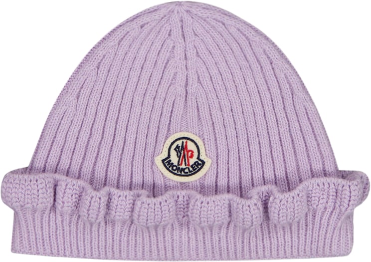 Moncler Moncler Baby Meisjes Muts In Lila