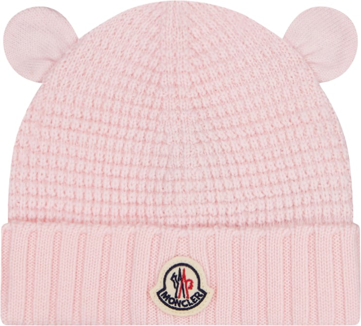 Moncler Moncler Baby Unisex Muts In Licht Roze
