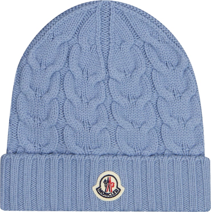 Moncler Moncler Kinder Jongens Muts In Licht Blauw
