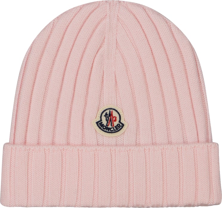 Moncler Moncler Baby Unisex Muts In Licht Roze