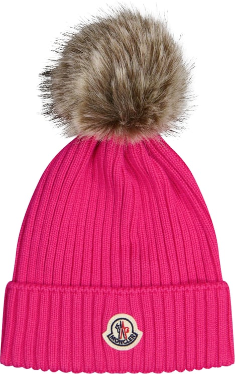 Moncler Moncler Kinder Meisjes Muts In Fuchsia