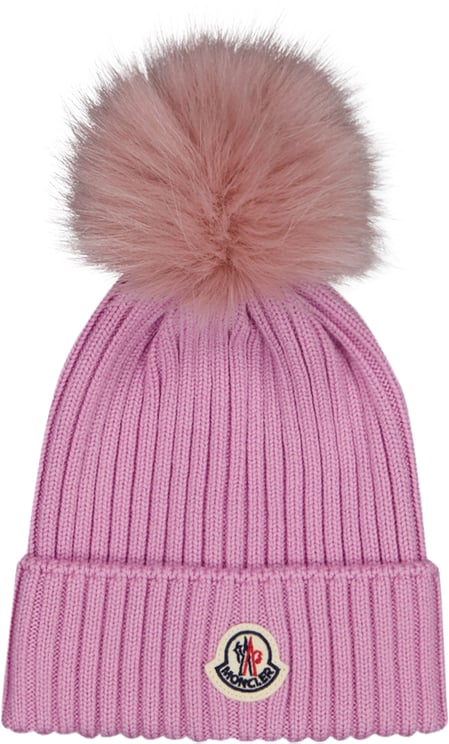 Moncler Moncler Kinder Meisjes Muts In Licht Roze