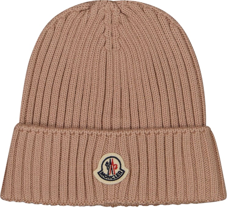 Moncler Moncler Kinder Unisex Muts In Licht Roze
