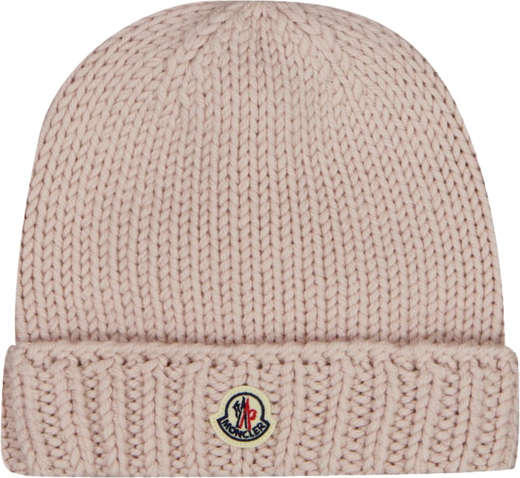 Moncler Moncler Kinder Meisjes Muts In Licht Roze