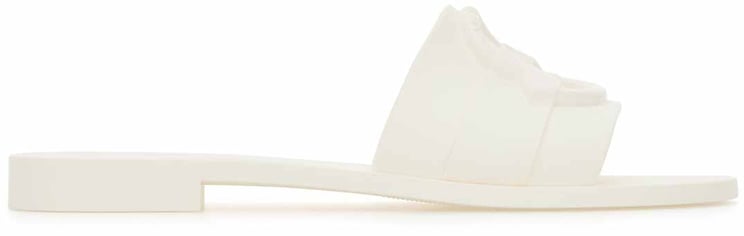 Moncler Moncler White rubber slippers