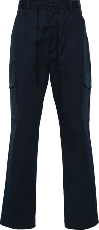Moncler Blue Pantalone Sportivo Stretch Gabardine Trousers