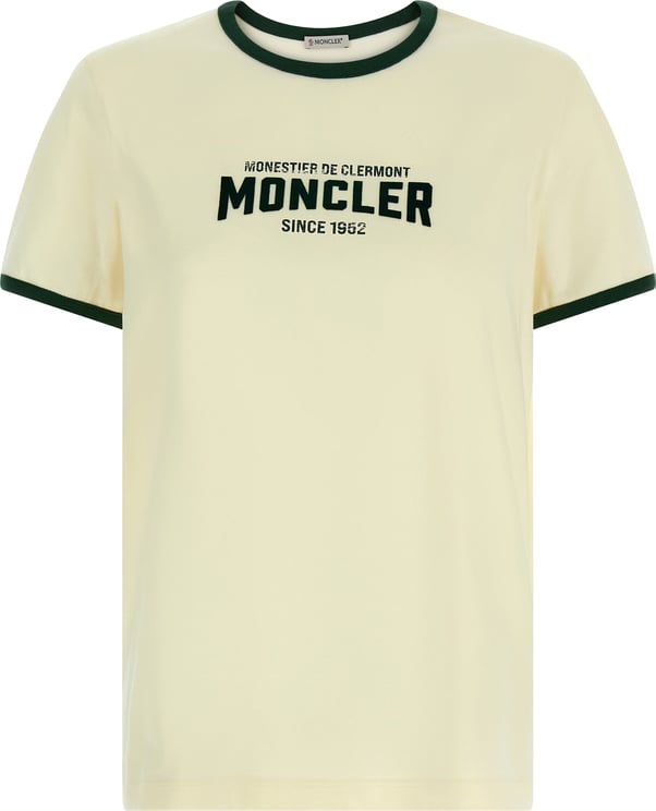 Moncler Moncler Beige Cotton T-Shirt