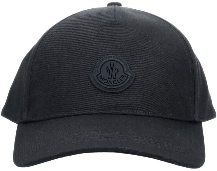 Moncler Black Classic Six-Panel Cotton Baseball Cap