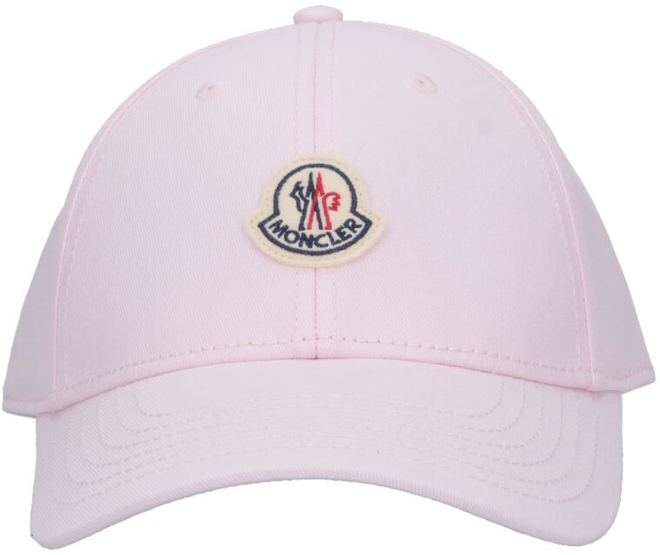 Moncler Pink Curved Visor Cotton Baseball Cap