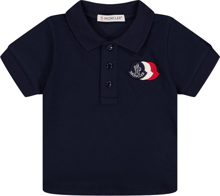 Moncler Moncler Baby Jongens Polo In Navy