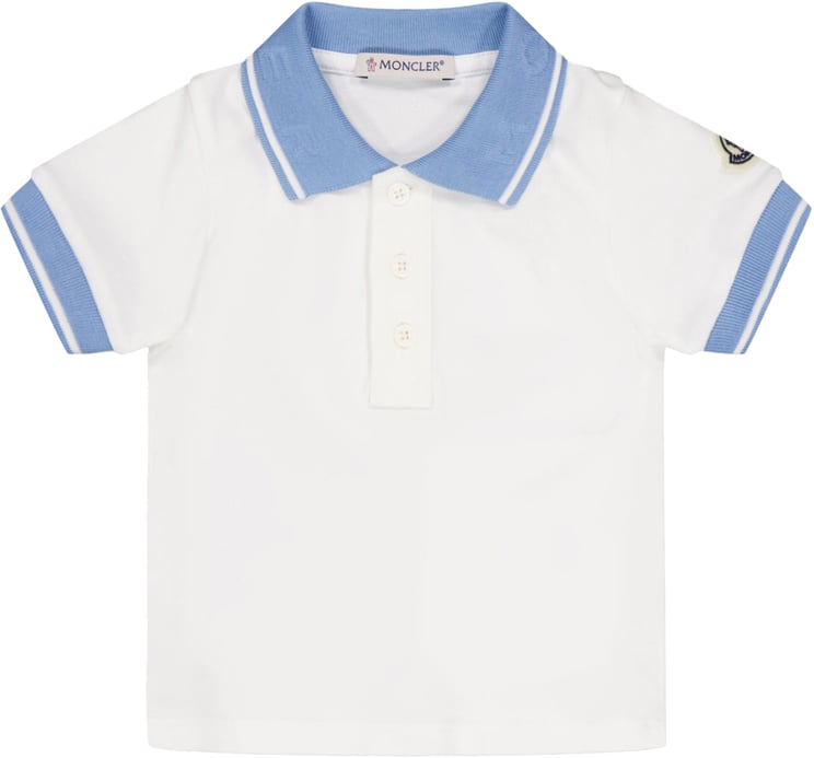 Moncler Moncler Baby Jongens Polo In Wit