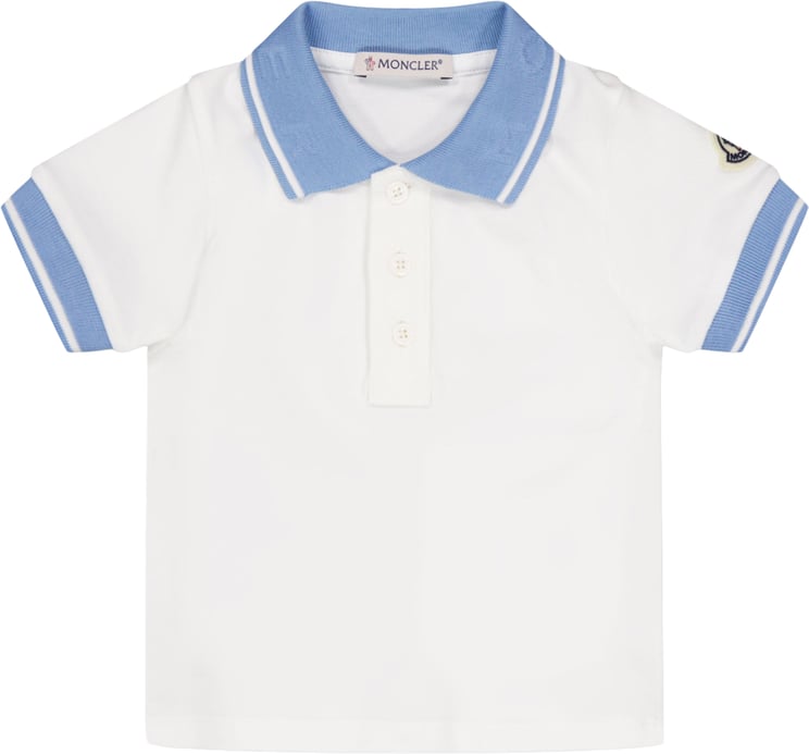 Moncler Moncler Baby Jongens Polo In Wit