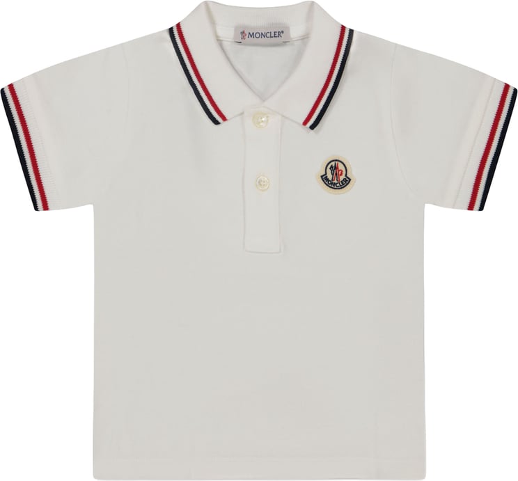 Moncler Moncler Baby Jongens Polo In Wit