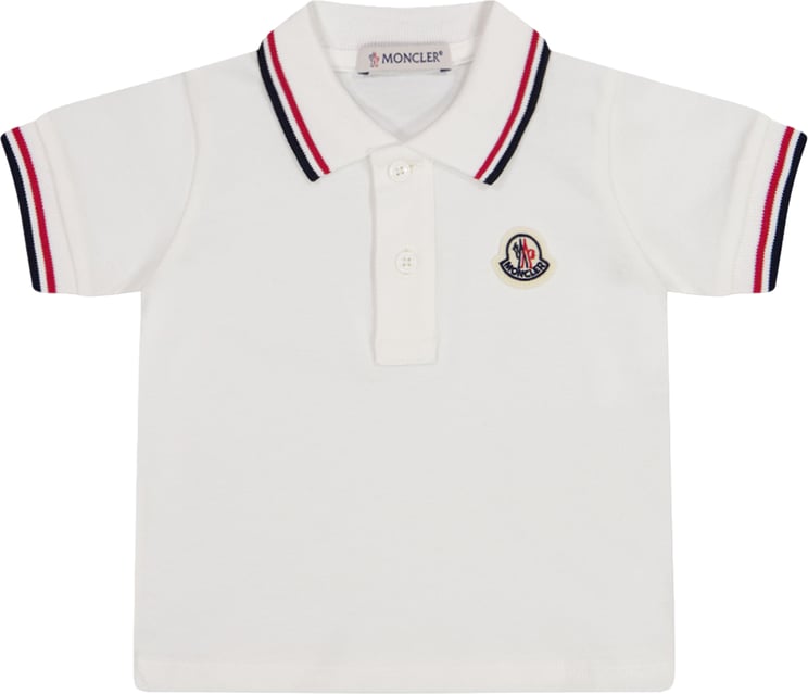 Moncler Moncler Baby Jongens Polo In Wit