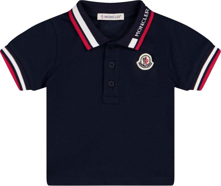 Moncler Moncler Baby Jongens Polo In Navy