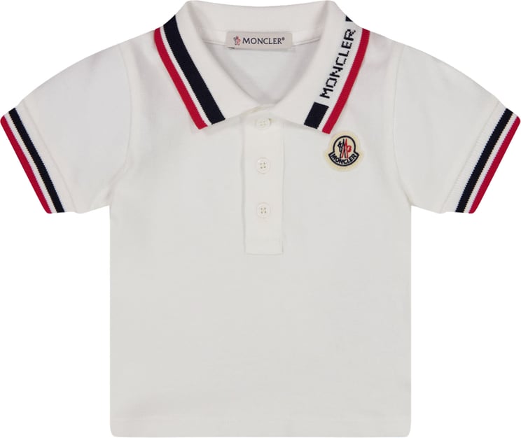 Moncler Moncler Baby Jongens Polo In Wit