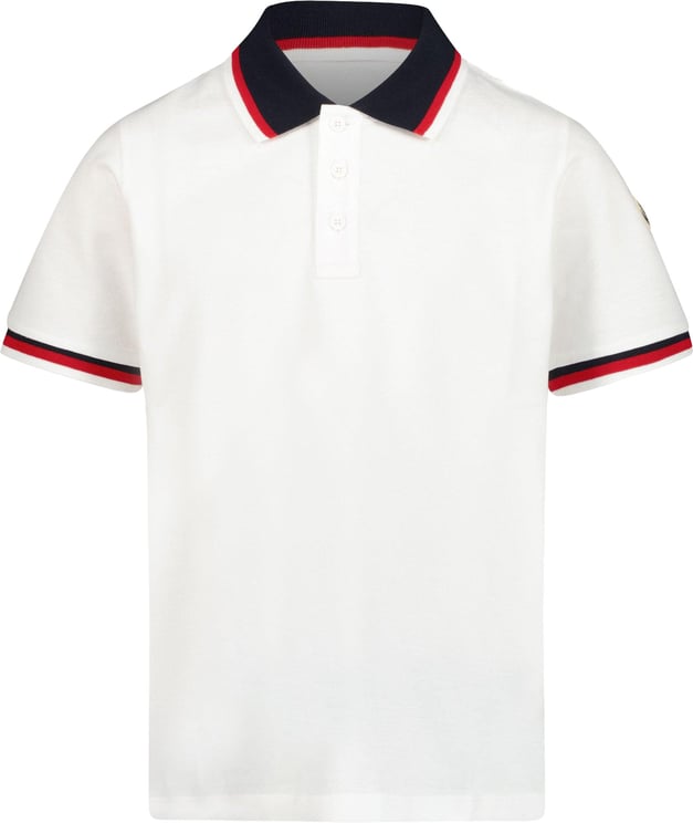 Moncler Moncler Kinder Jongens Polo In Wit