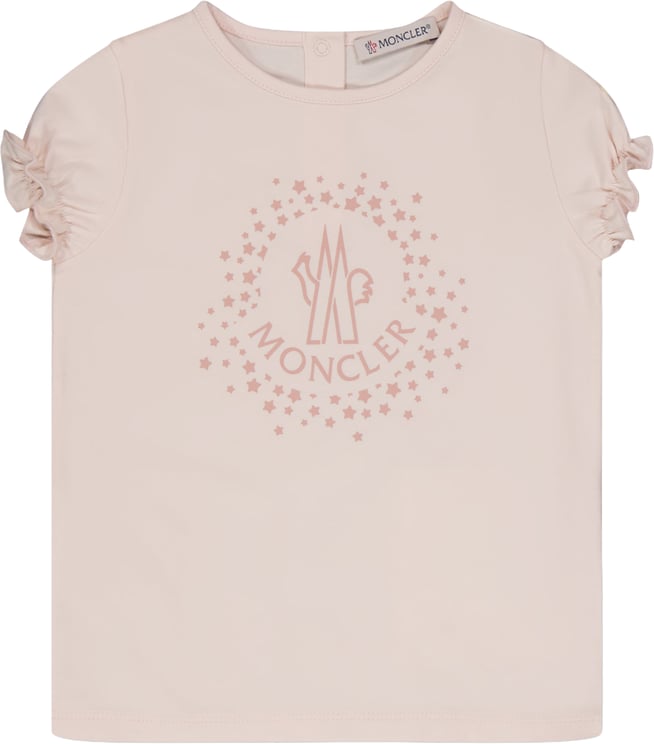 Moncler Moncler Baby Meisjes T-Shirt In Licht Roze
