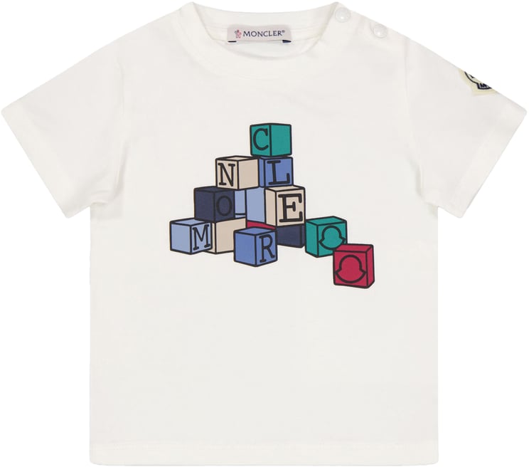 Moncler Moncler Baby Jongens T-Shirt In Wit
