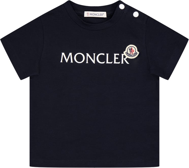 Moncler Moncler Baby Jongens T-Shirt In Navy