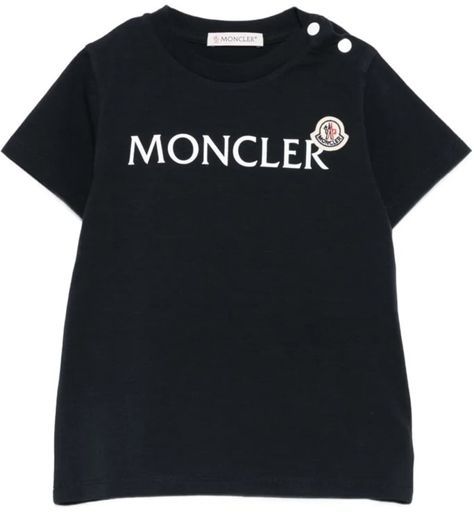 Moncler Moncler Baby Jongens T-Shirt In Navy