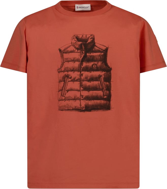 Moncler Moncler Kinder Jongens T-Shirt In Oranje