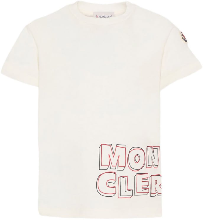 Moncler Moncler Kinder Jongens T-Shirt In Wit