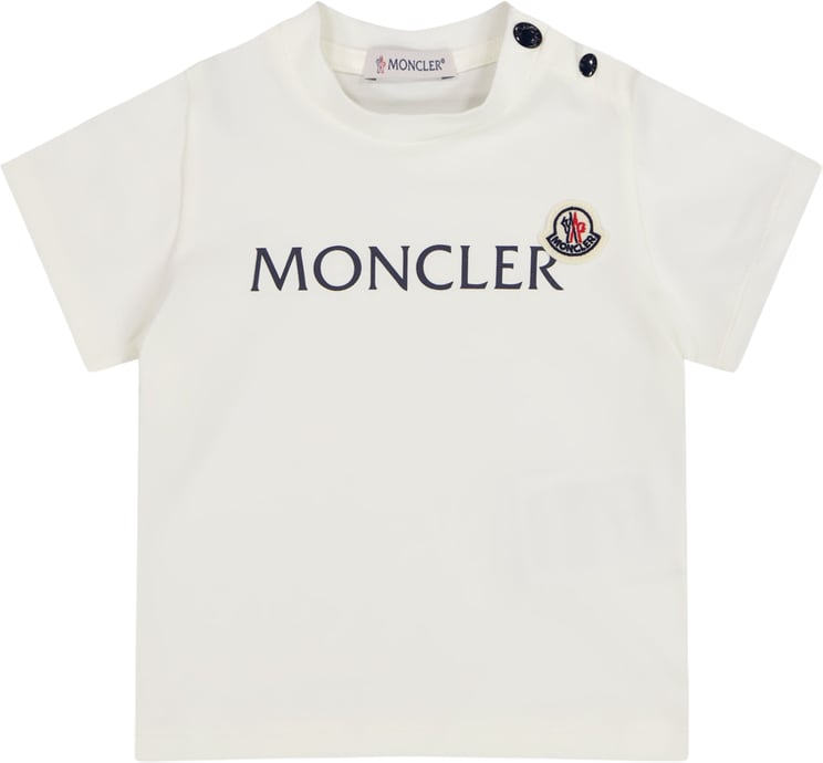 Moncler Moncler Baby Jongens T-Shirt In Wit