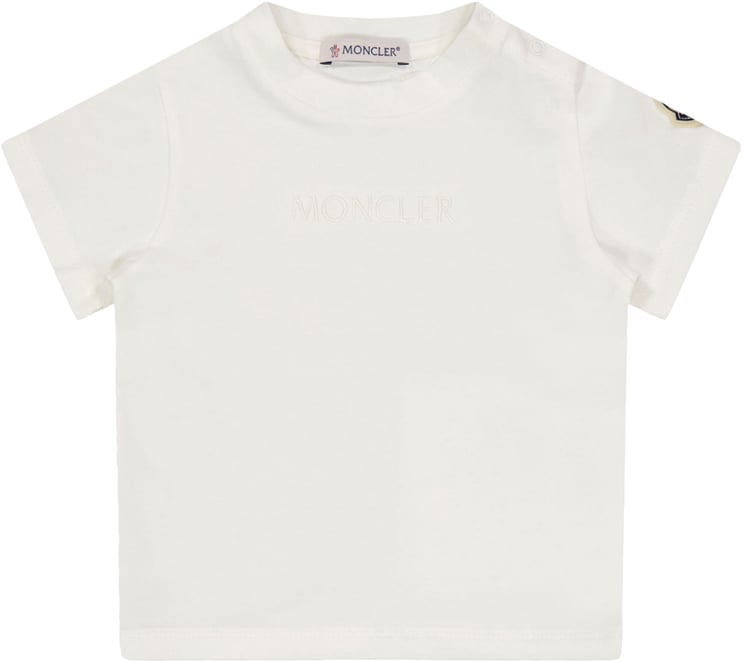 Moncler Moncler Baby Meisjes T-Shirt In Wit