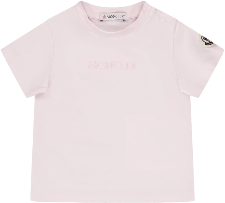 Moncler Moncler Baby Meisjes T-Shirt In Licht Roze