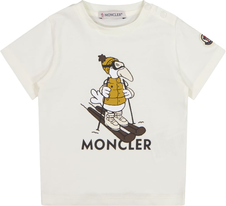 Moncler Moncler Baby Jongens T-Shirt In Wit
