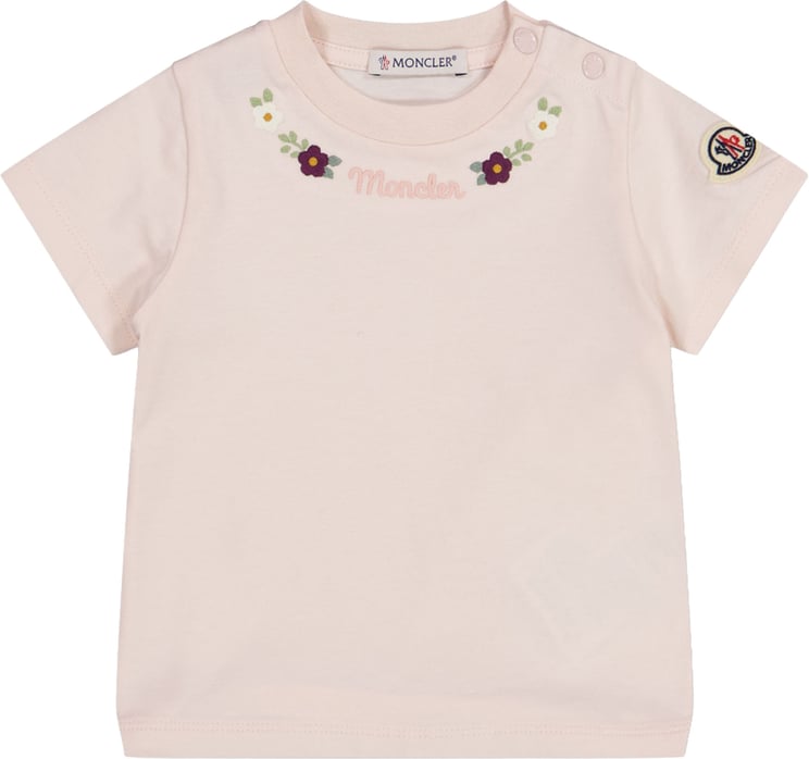 Moncler Moncler Baby Meisjes T-Shirt In Licht Roze