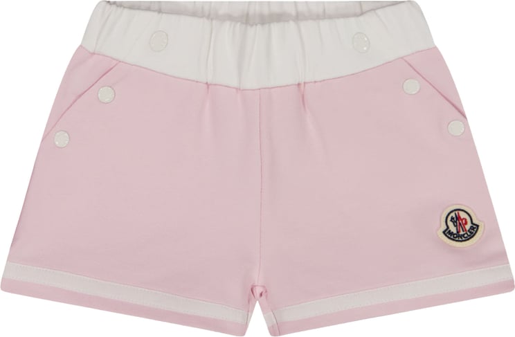 Moncler Moncler Baby Meisjes Shorts In Licht Roze