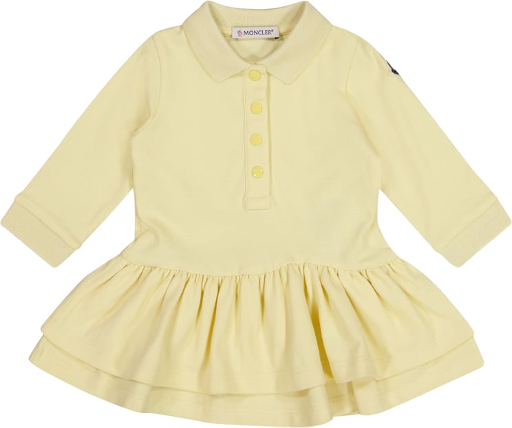 Moncler Moncler Baby Meisjes Jurk In Geel