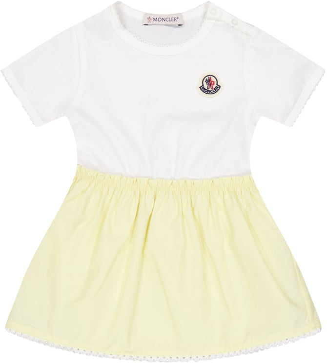 Moncler Moncler Baby Meisjes Jurk In Geel