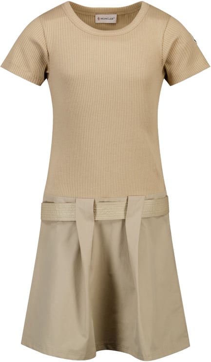 Moncler Moncler Kinder Meisjes Jurk In Beige