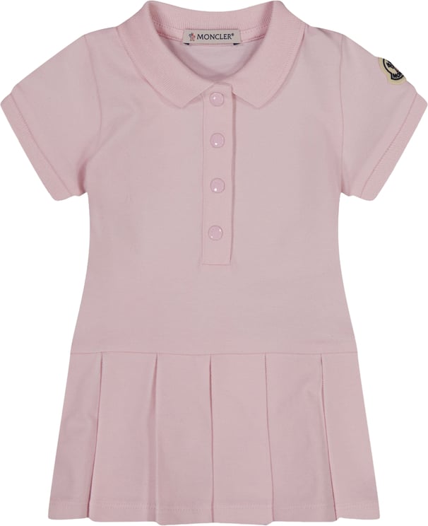 Moncler Moncler Baby Meisjes Jurk In Licht Roze