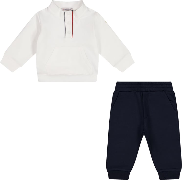 Moncler Moncler Baby Jongens Joggingpak In Wit