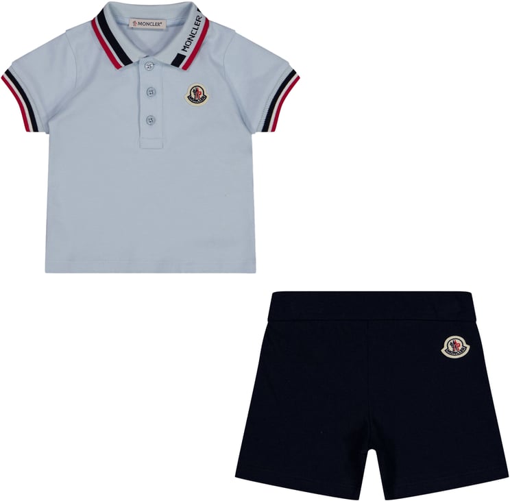 Moncler Moncler Baby Jongens Setje In Licht Blauw