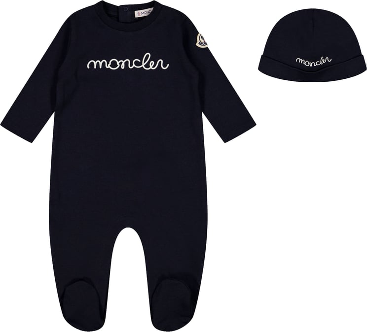 Moncler Moncler Baby Unisex Boxpakje In Navy