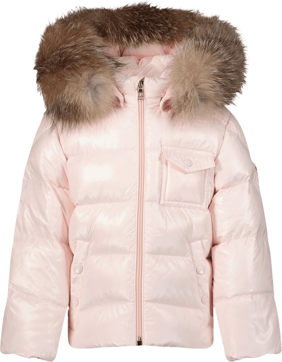 Moncler Moncler Baby Meisjes Jas Licht Roze
