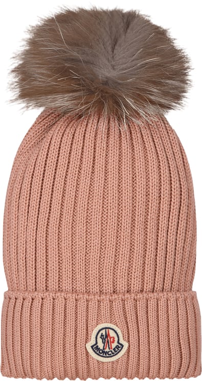 Moncler Moncler Kinder Meisjes Muts Licht Roze