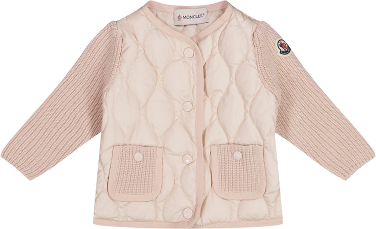 Moncler Moncler Baby Meisjes Vest In Licht Roze