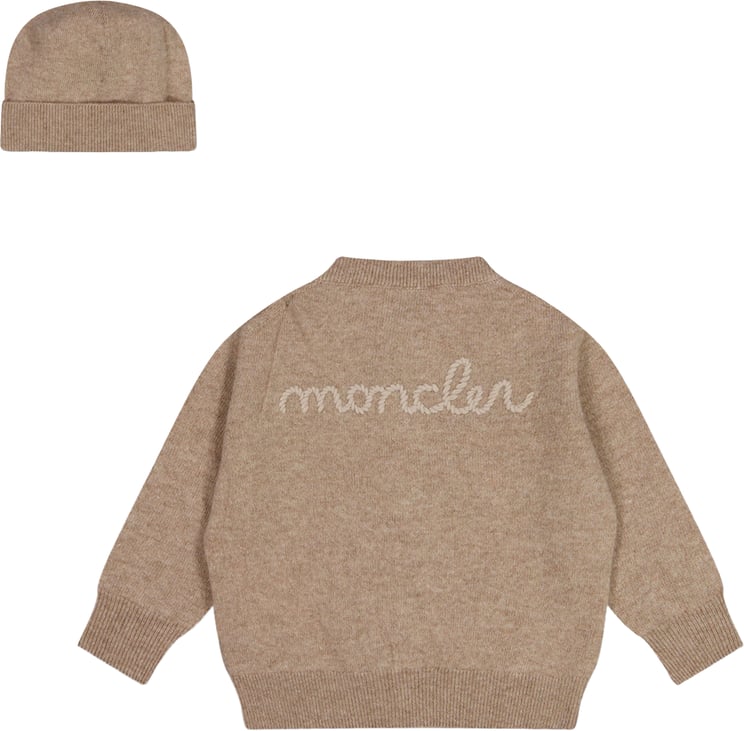 Moncler Moncler Baby Unisex Trui In Beige