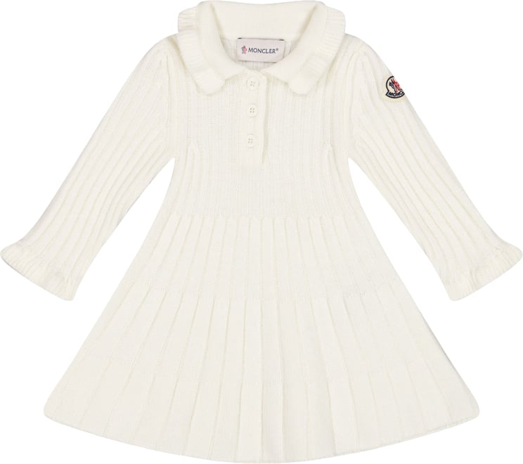 Moncler Moncler Baby Meisjes Jurk In Off White