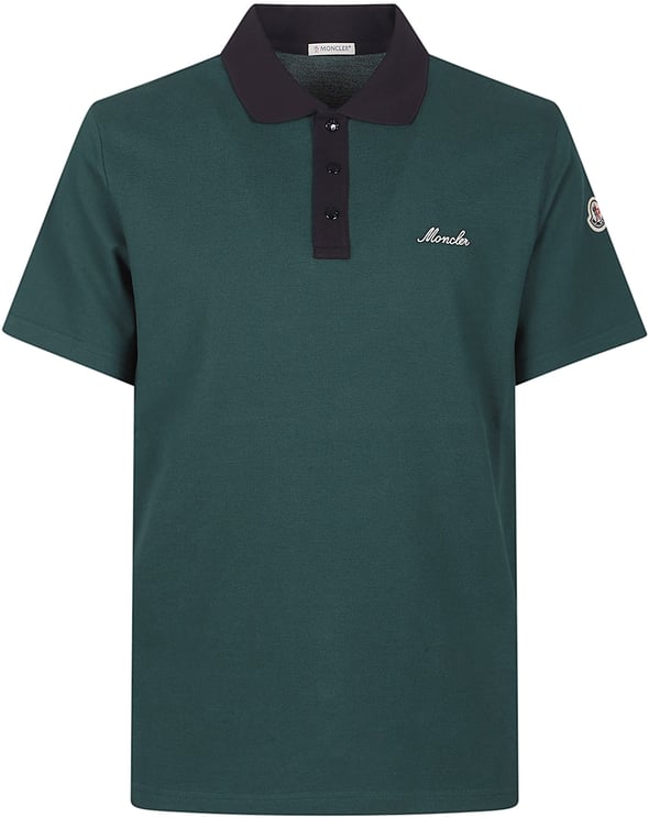 Moncler Short Sleeve Polo Shirt Green